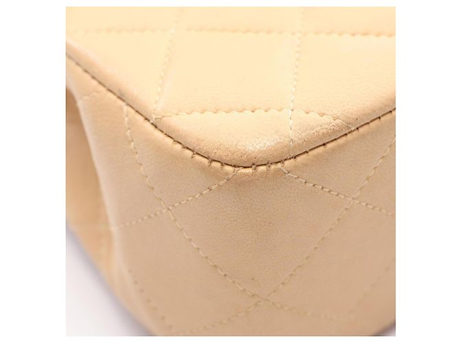 Timeless Chanel Matelassé Double Flap Handtasche Beige - Ansicht 7