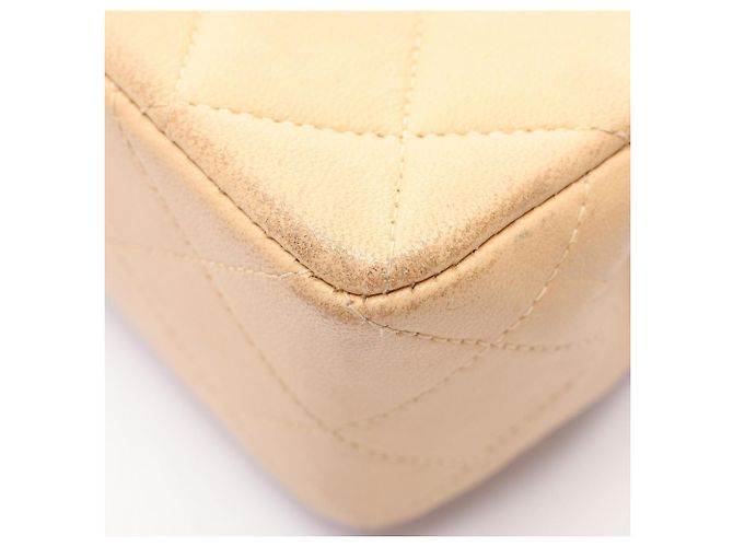 Timeless Chanel Matelassé Double Flap Handtasche Beige - Ansicht 8