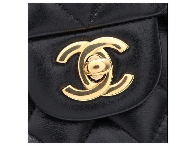 Chanel Matelassé Double Flap Schultertasche Schwarz - Ansicht 7