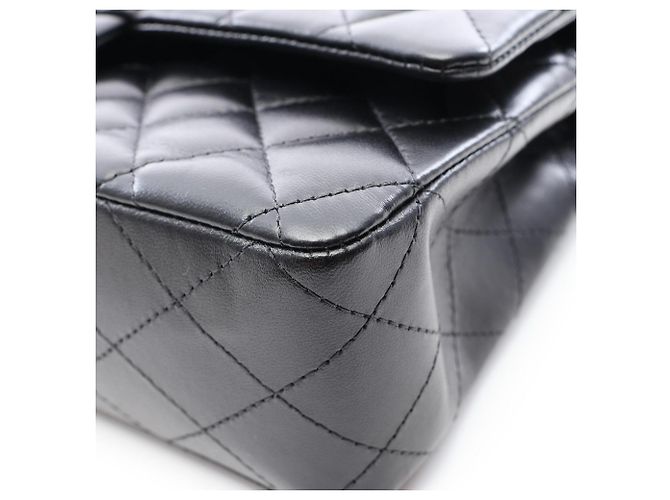 Chanel Matelassé Double Flap Schultertasche Schwarz - Ansicht 8
