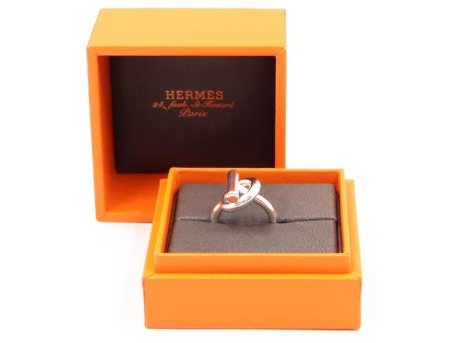 Ring Hermès Anel Faixa Hermes Echappé Silver 925 Prata - vista 7