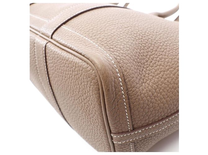 Hermès Borsa Tote Hermes Garden Party TPM Marrone - vista 10