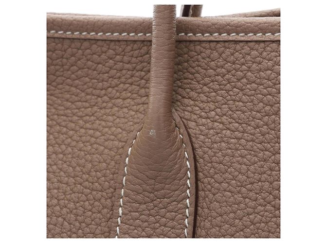 Hermès Borsa Tote Hermes Garden Party TPM Marrone - vista 11