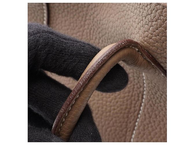 Hermès Borsa Tote Hermes Garden Party TPM Marrone - vista 13