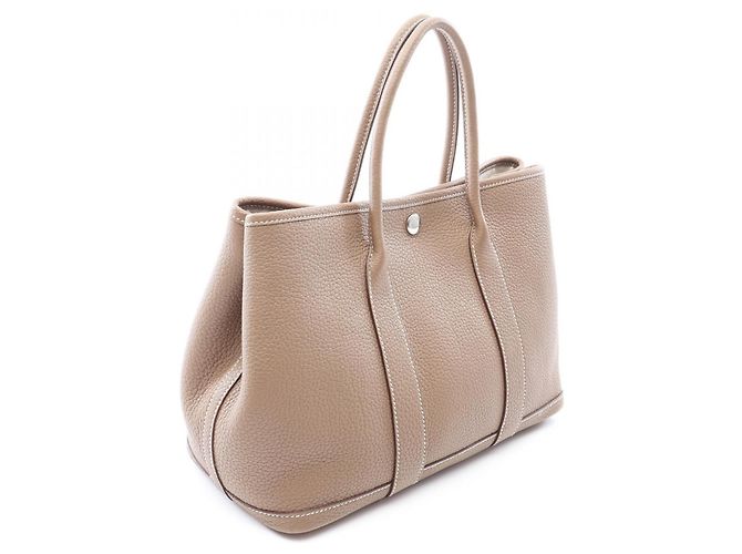 Hermès Borsa Tote Hermes Garden Party TPM Marrone - vista 2