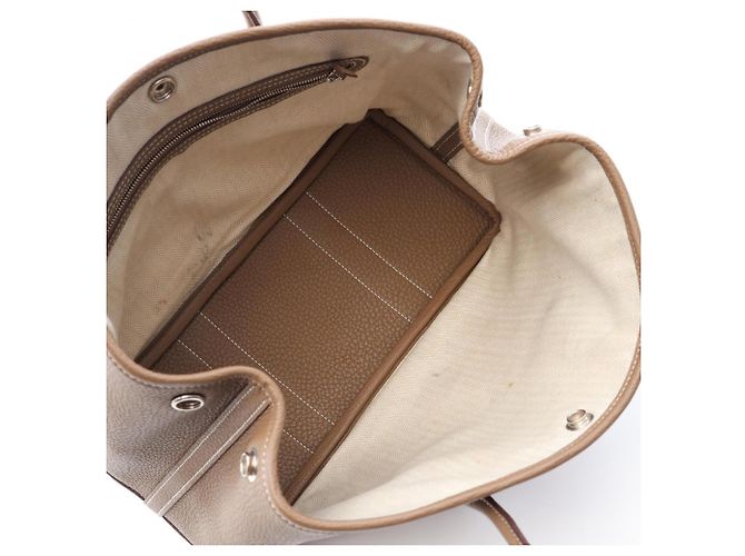 Hermès Borsa Tote Hermes Garden Party TPM Marrone - vista 3