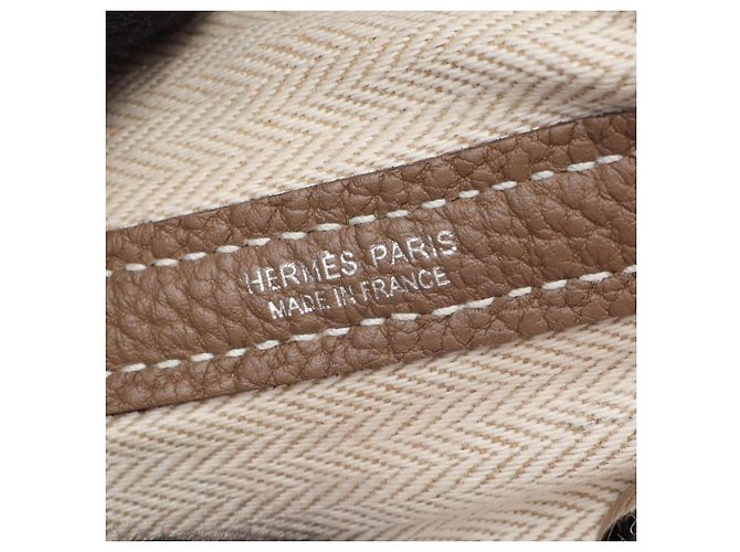 Hermès Borsa Tote Hermes Garden Party TPM Marrone - vista 4