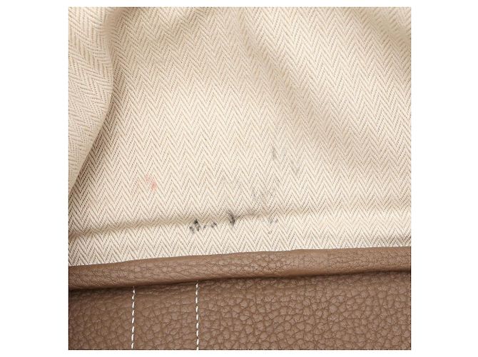 Hermès Borsa Tote Hermes Garden Party TPM Marrone - vista 7