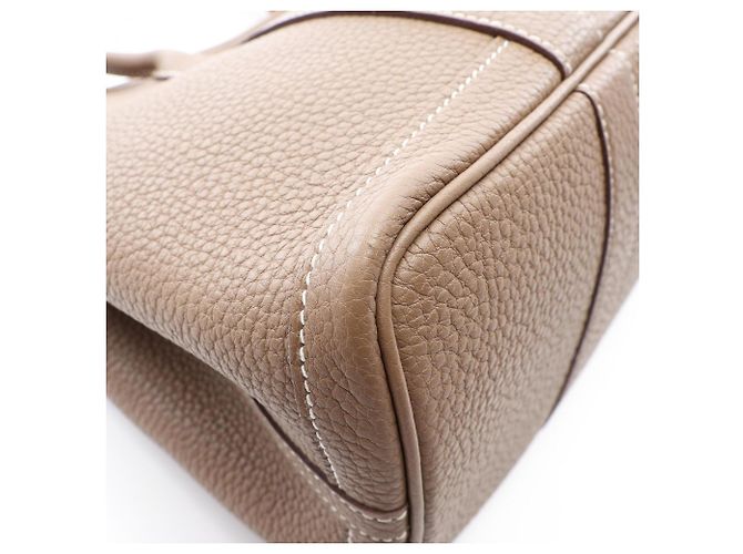 Hermès Borsa Tote Hermes Garden Party TPM Marrone - vista 9
