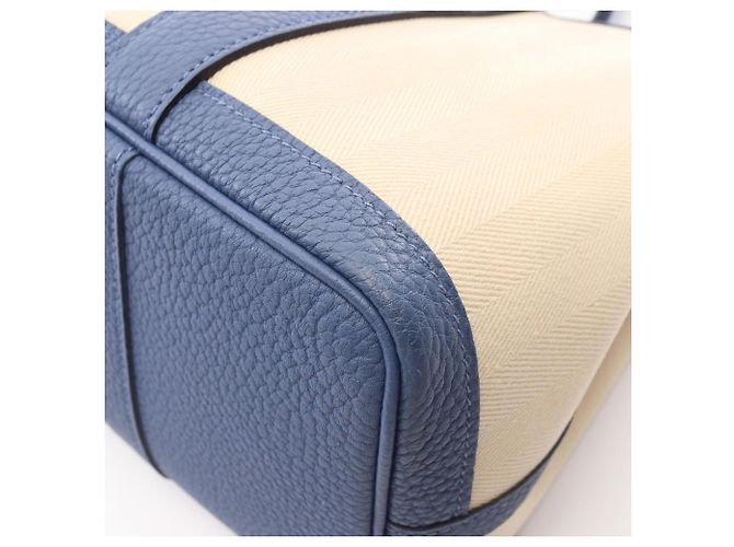 Hermès Borsa Tote Hermes Garden Party TPM Cle Blue Brighton Crudo - vista 8