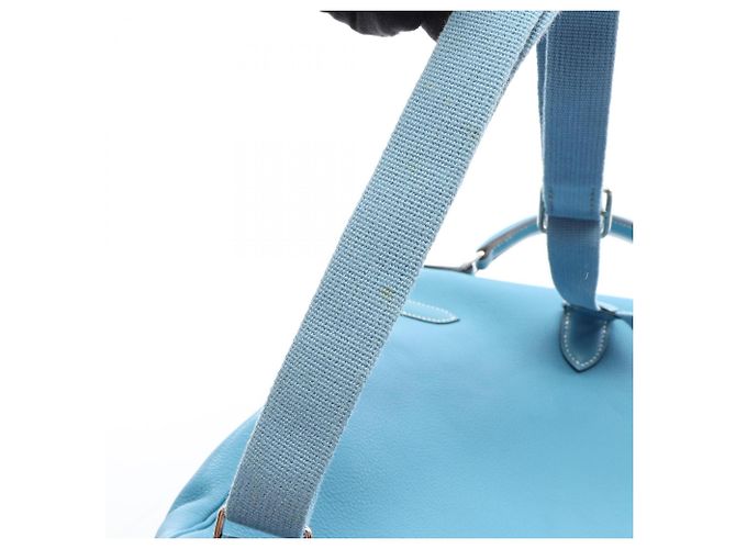 Hermès Zaino/Borsa Hermes Kelly Ad GM in Blue Jean - vista 10