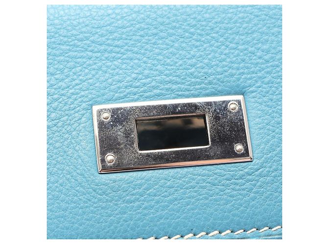 Hermès Zaino/Borsa Hermes Kelly Ad GM in Blue Jean - vista 11