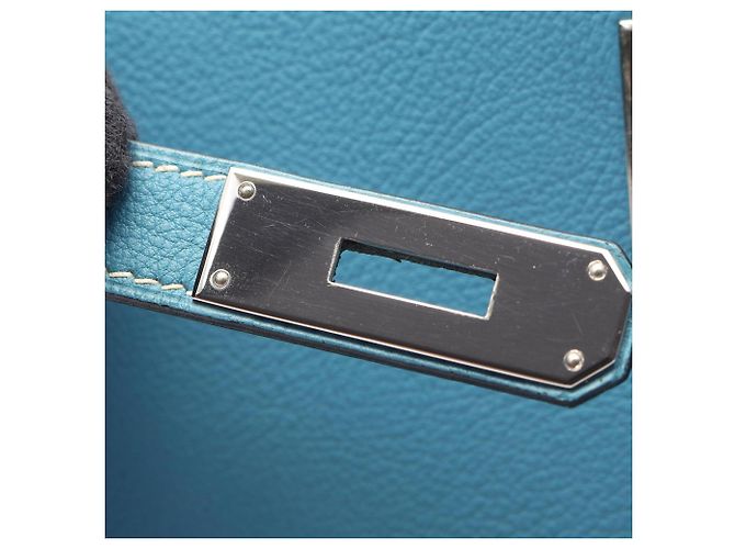 Hermès Zaino/Borsa Hermes Kelly Ad GM in Blue Jean - vista 13