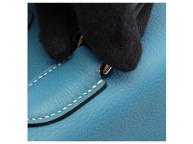 Hermès Zaino/Borsa Hermes Kelly Ad GM in Blue Jean - vista 15