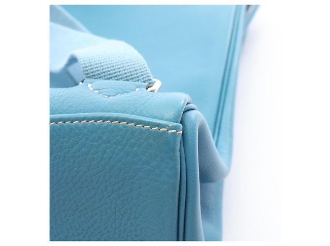 Hermès Zaino/Borsa Hermes Kelly Ad GM in Blue Jean - vista 16