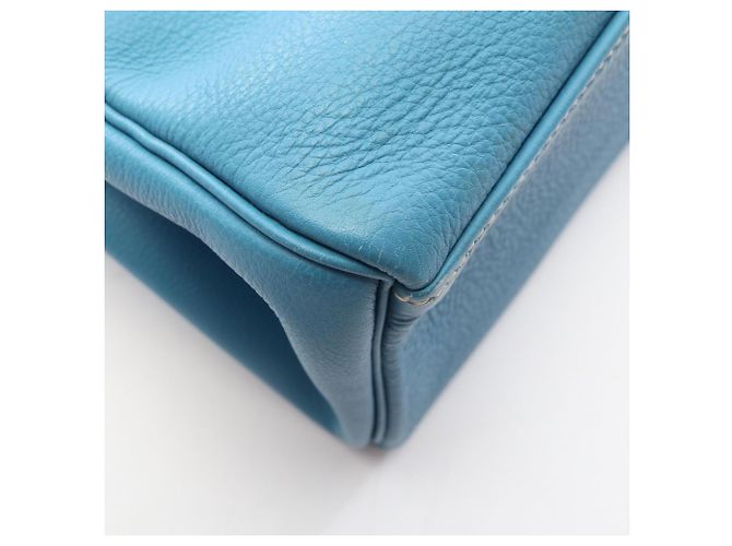 Hermès Zaino/Borsa Hermes Kelly Ad GM in Blue Jean - vista 17