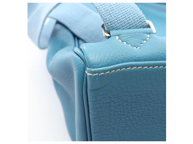 Hermès Zaino/Borsa Hermes Kelly Ad GM in Blue Jean - vista 18