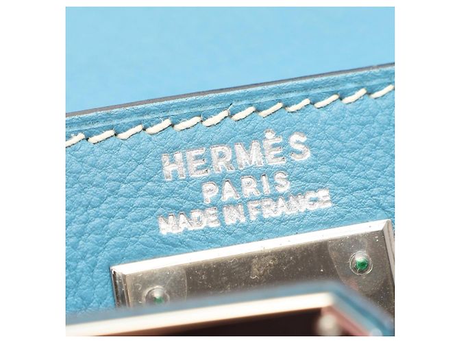Hermès Zaino/Borsa Hermes Kelly Ad GM in Blue Jean - vista 4