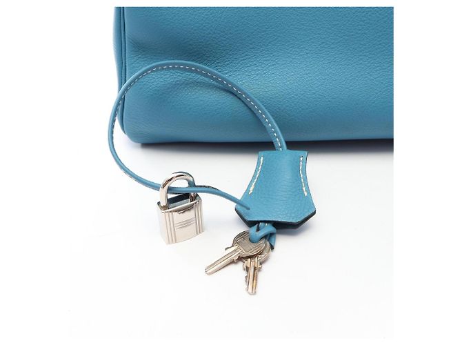 Hermès Zaino/Borsa Hermes Kelly Ad GM in Blue Jean - vista 6