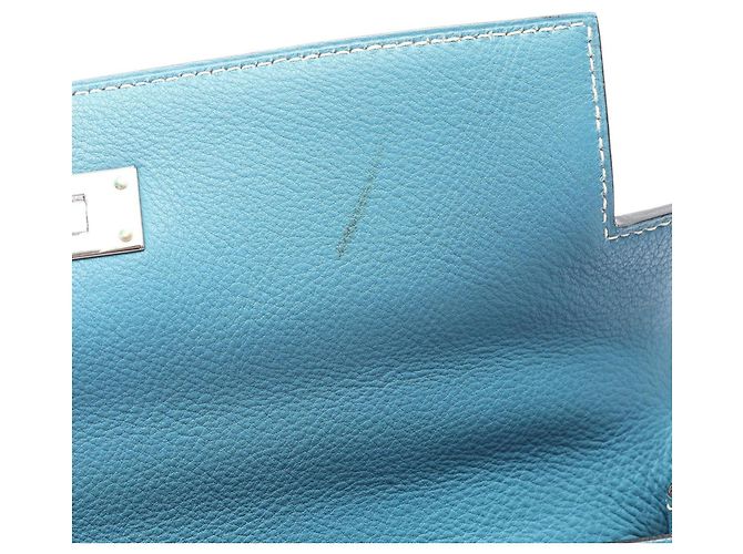 Hermès Zaino/Borsa Hermes Kelly Ad GM in Blue Jean - vista 7
