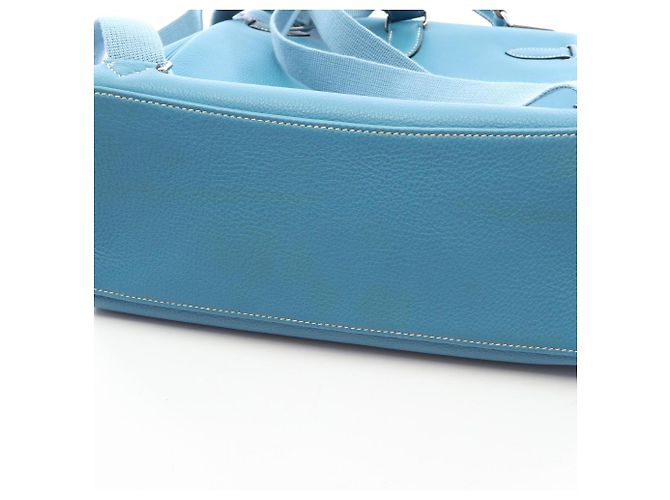 Hermès Zaino/Borsa Hermes Kelly Ad GM in Blue Jean - vista 9