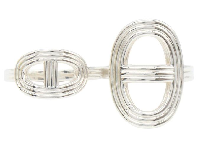 Hermès Hermes Chaine d'Ancre 24 Double Ring Argento - vista 2
