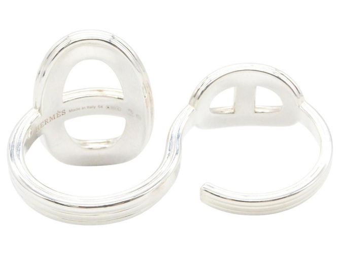 Hermès Hermes Chaine d'Ancre 24 Double Ring Argento - vista 3