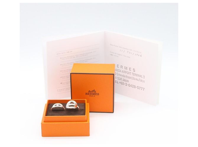 Hermès Hermes Chaine d'Ancre 24 Double Ring Argento - vista 8