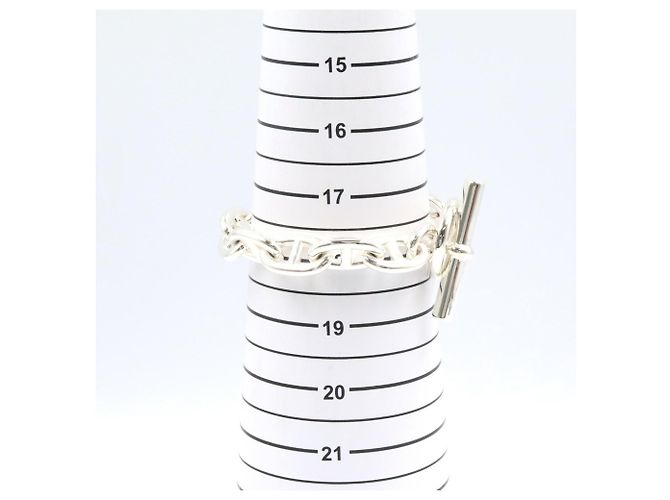 Hermès Bracciale con Charms Hermes Chaine d'Ancre TGM 12-Link Argento - vista 6