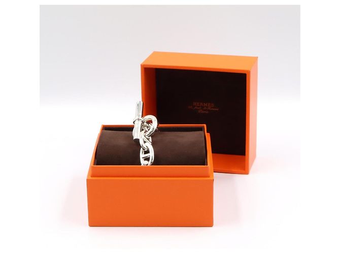 Hermès Bracciale con Charms Hermes Chaine d'Ancre TGM 12-Link Argento - vista 7