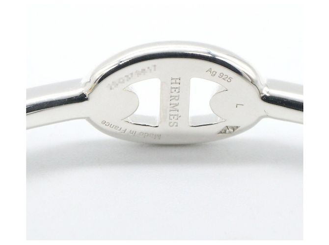 Hermès Orecchini Hermes Chaine d'Ancre Enchainee GM Argento - vista 4