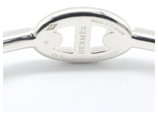 Hermès Orecchini Hermes Chaine d'Ancre Enchainee GM Argento - vista 5