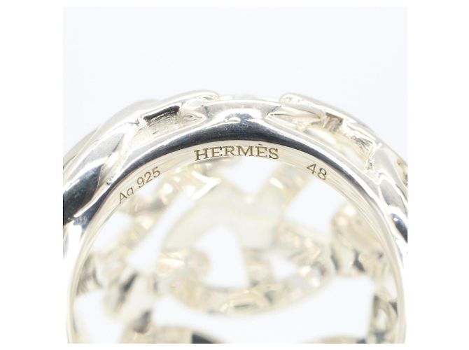 Ring Hermès Anello Hermes Chaine d'Ancre Enchainée TGM Argento - vista 4
