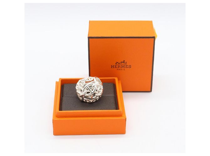 Ring Hermès Anello Hermes Chaine d'Ancre Enchainée TGM Argento - vista 7