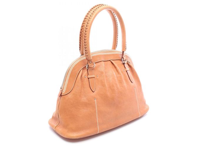 Borsa a mano in pelle Christian Dior Marrone - vista 2