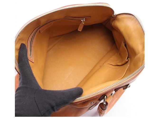 Borsa a mano in pelle Christian Dior Marrone - vista 3