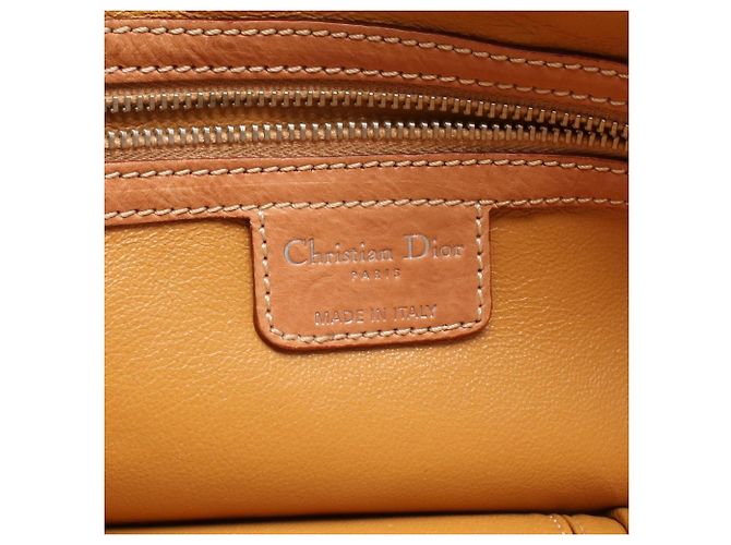 Borsa a mano in pelle Christian Dior Marrone - vista 4