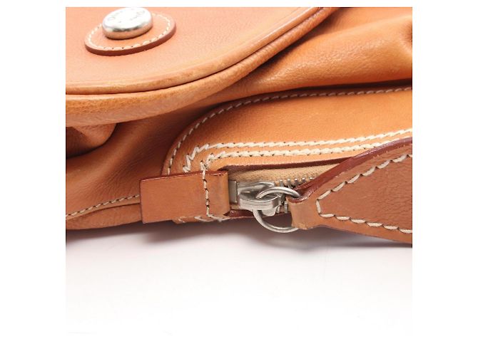 Borsa a mano in pelle Christian Dior Marrone - vista 9
