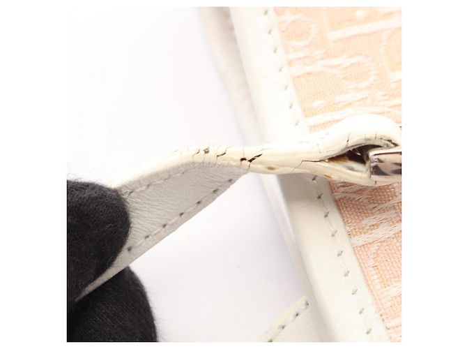 Borsa Tote Christian Dior Dior Trotter Rosa Bianco - vista 8