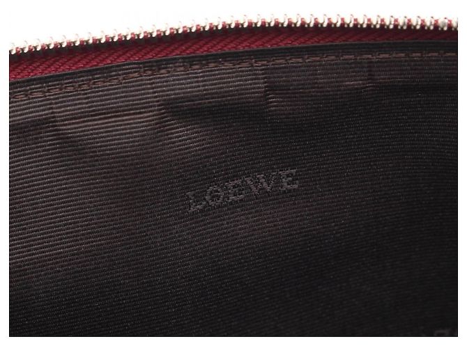 Bolsa de Ombro Loewe Senda em Couro Bordeaux - vista 10