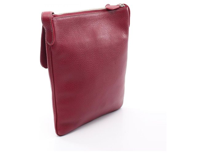 Bolsa de Ombro Loewe Senda em Couro Bordeaux - vista 2