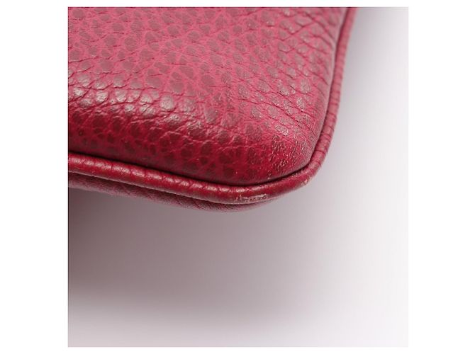 Bolsa de Ombro Loewe Senda em Couro Bordeaux - vista 6