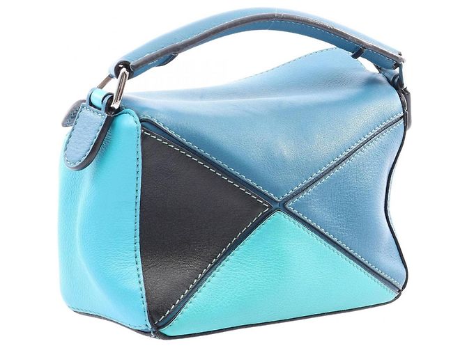 Bolso Loewe Puzzle Bag Mini 2-Way Azul Multicolor - vista 2