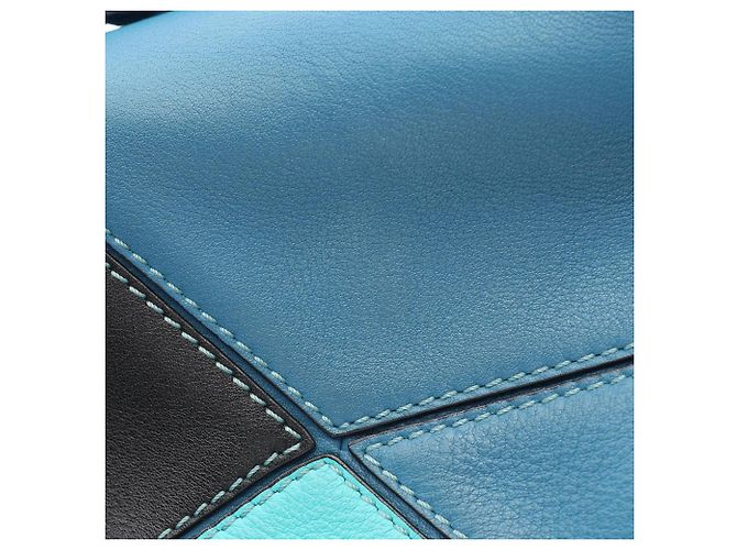 Bolso Loewe Puzzle Bag Mini 2-Way Azul Multicolor - vista 7