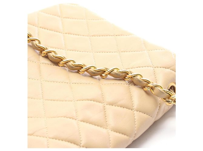 Borsa a tracolla Chanel Matelassé Small Flap Beige - vista 10