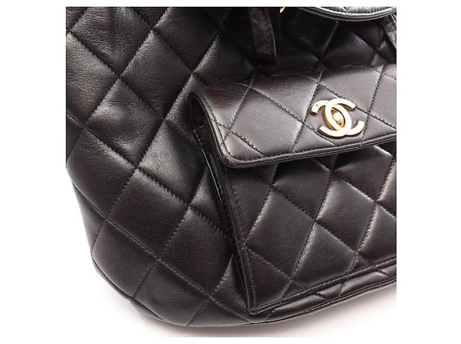 Mochila/Bolso Chanel Matelassé con cierre turnlock y cadena Negro - vista 10