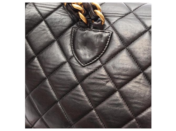 Mochila/Bolso Chanel Matelassé con cierre turnlock y cadena Negro - vista 13
