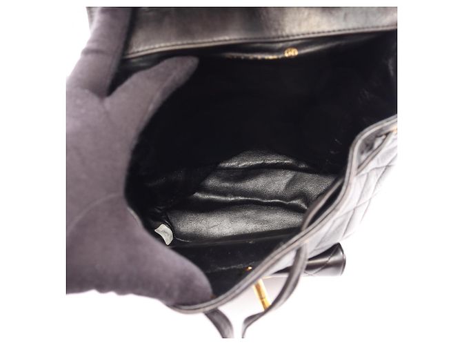 Mochila/Bolso Chanel Matelassé con cierre turnlock y cadena Negro - vista 3