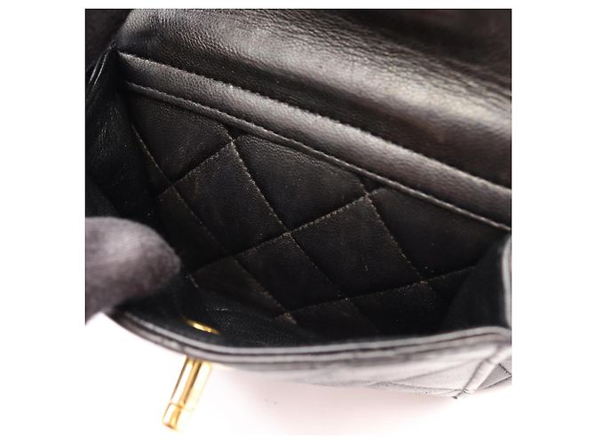 Mochila/Bolso Chanel Matelassé con cierre turnlock y cadena Negro - vista 9