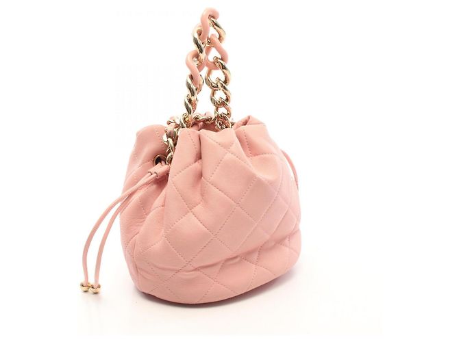 Borsa a mano 2-Way Chanel Matelassé con coulisse in Rosa - vista 2